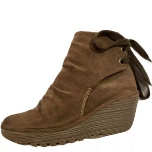 Fly London Yama Ankle Boot 38 Color: Sludge